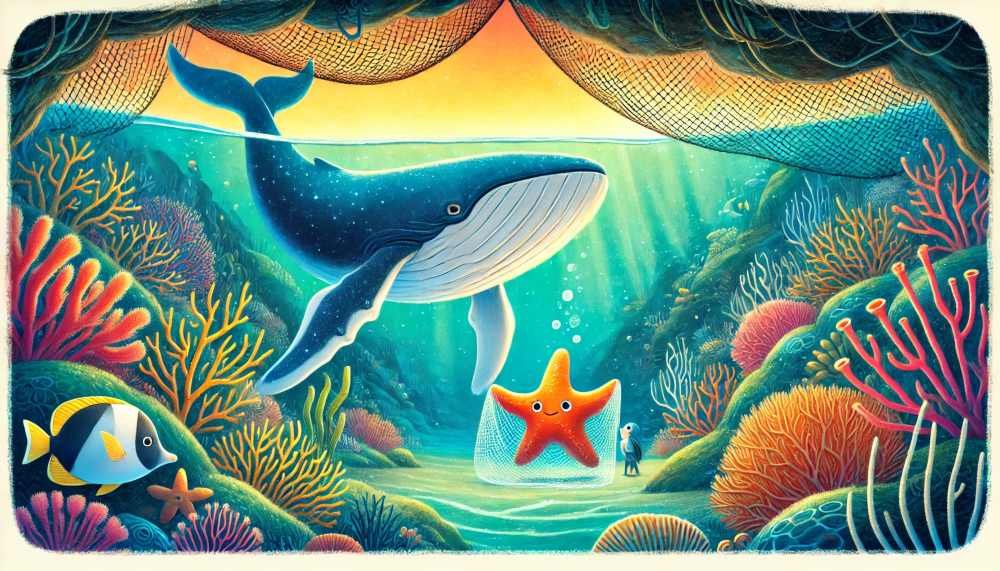 Cuentos Cortos para Niños sobre el Amor y la Amistad La Ballena y la Estrella de Mar